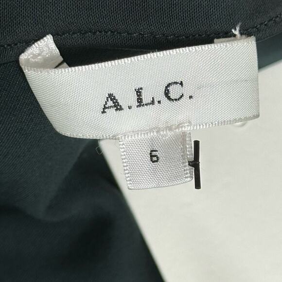 NWT | A.L.C | Jaime One Shoulder Asymmetrical Top | Black | Size 6 - Picture 8 of 16